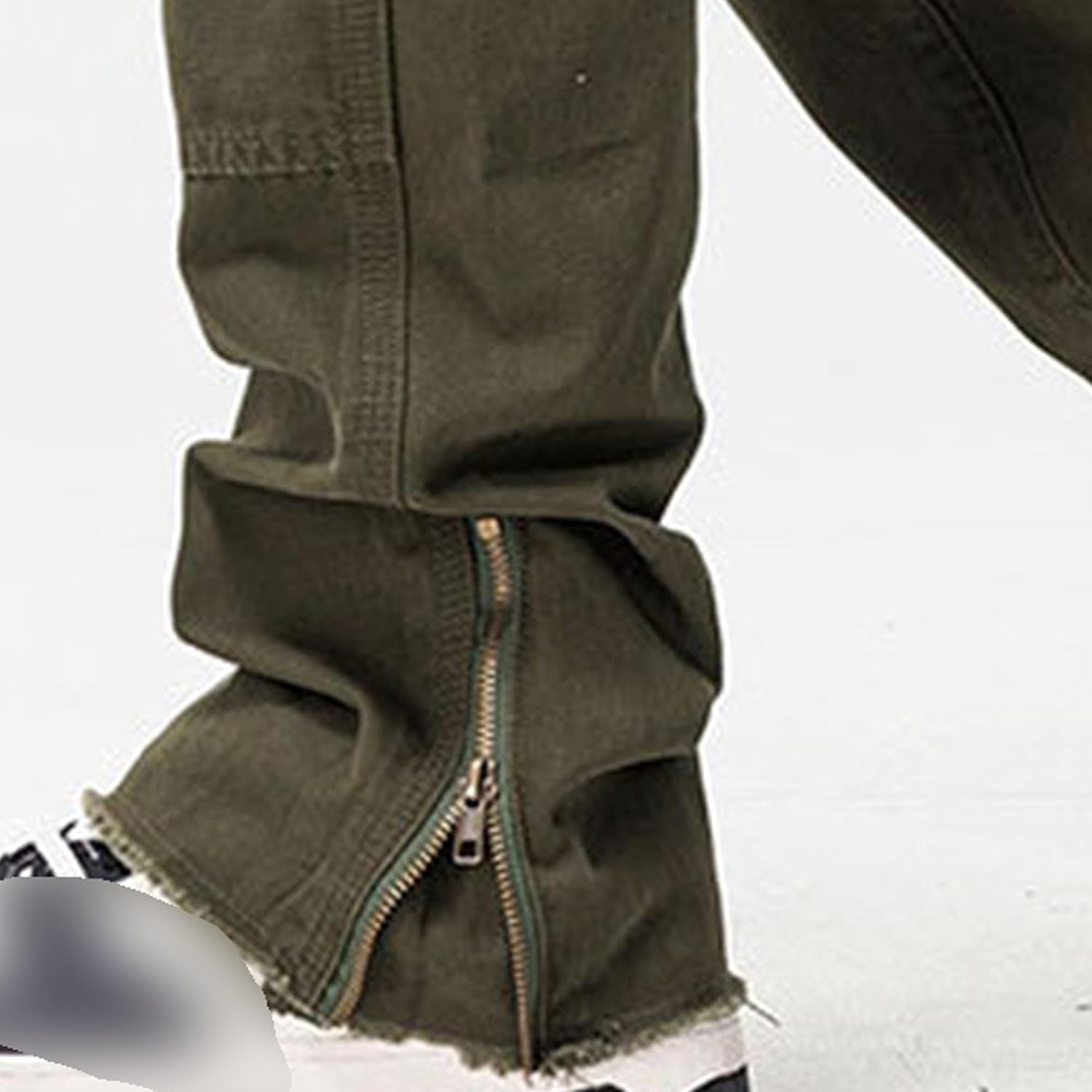 Men's Classic Cargo Carpenter Pant Casual Outdoor Work Pants Men Utility Multi Pockets Ankle Zipper Cargo Pant