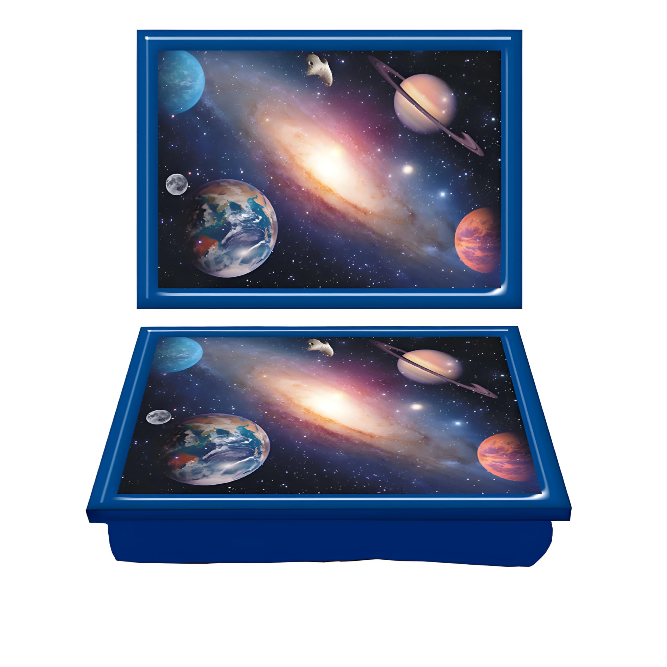 Lap Tray Galaxy Theme Bean Bag Cushioned LapTray Breakfast Bed tray Padded Tray Portable Bean Bag Tray for Eating Work Caravan Camping Home Comfort