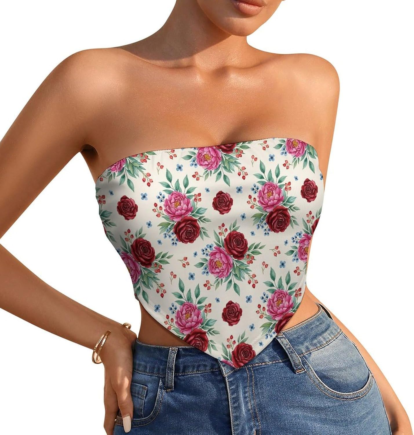 Bandeau Tube Top Strapless for Women