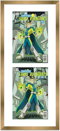 Miniatura 105 de Marco de cómic negro mate Para cómics publicados entre 1986 y el día actual (marco de madera maciza de cómic de la Edad Dorada), hecho