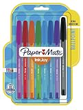 Paper Mate Inkjoy 100 Ballpoint Pen, Stick, Medium 1 Mm, Eight Assorted Ink And Barrel Colors, 8/pack – view 2