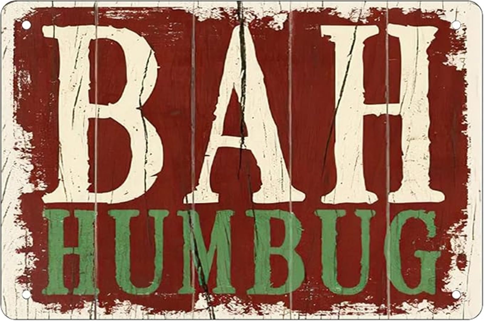 PKNVKZIDK Scrooge Metal Sign Bah Humbug Sarcastic Holiday Humor Vintage Wall Decor for Office Shop Basement 8 X 12 inch