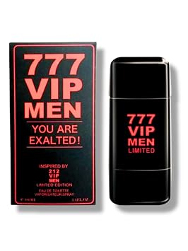 777 VIP MEN YOU ARE EXALTED! EAU DE TOILETTE 3.4 FL. OZ. Oriental Woody fragrance for men.