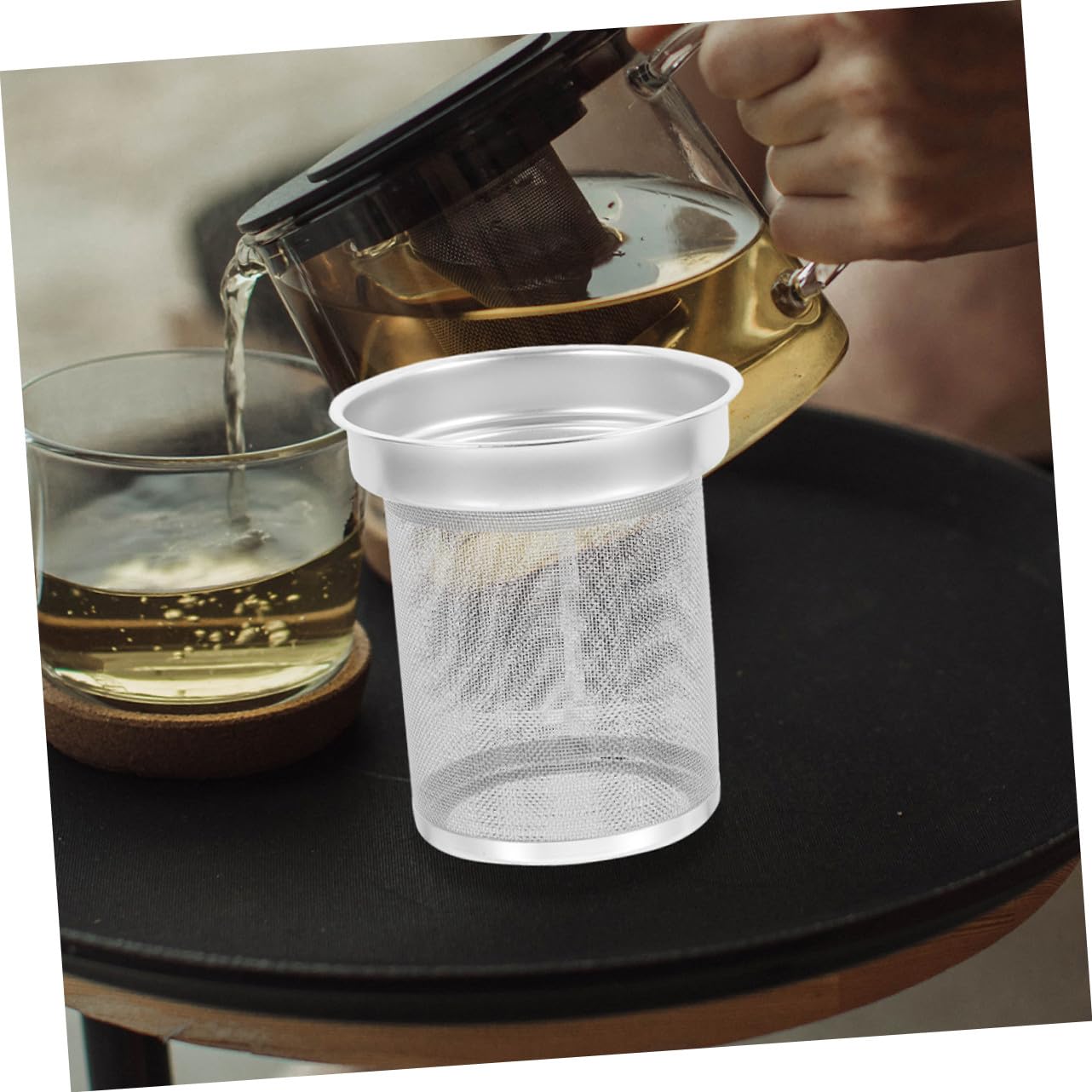 Filtro Infusor de Té de Acero Inoxidable y Ligero Colador Resistente para Sueltas Reutilizable para Casa Cafeterías y Restaurantes Diseño Fino y Duradero