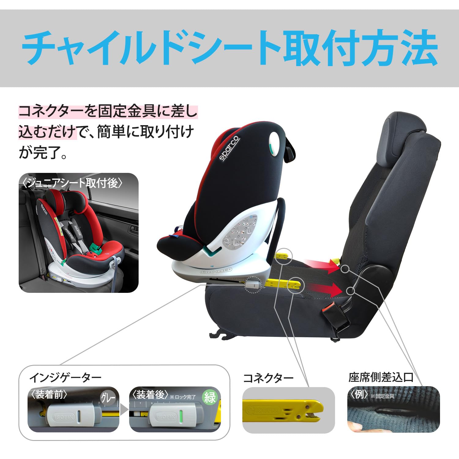 Amazon.co.jp: SPARCO スパルコ チャイルドシート キッズ 子供用カー