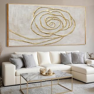 XIANSHOU Minimalist Wall Art Gold Line Wall Decor Vintage Poster 32"x70" Decorative Pictures for Dining Room Area Artwork for Office