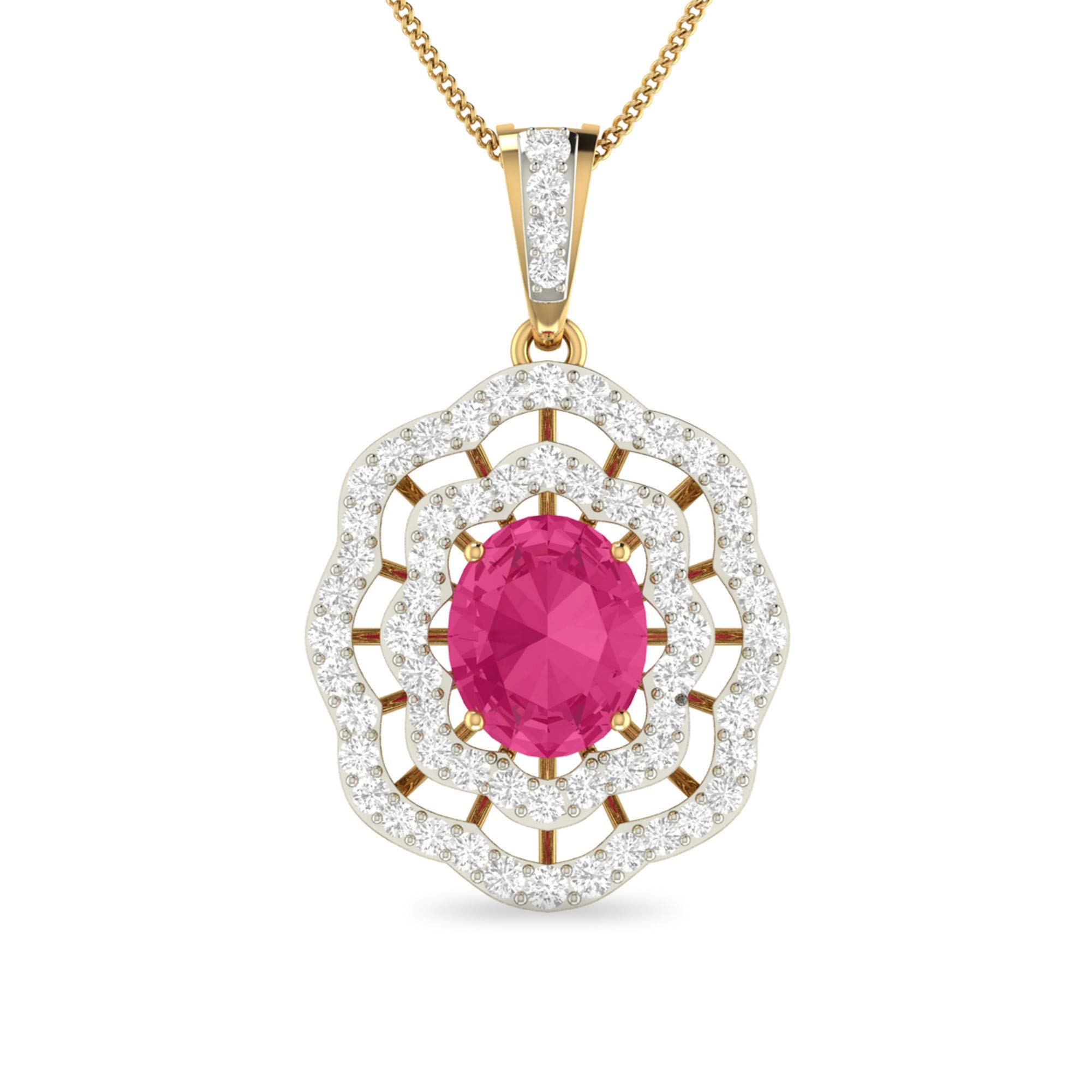 pc jeweller Yellow Gold and Solitaire Pendant for Women-picture-11