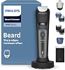 Philips Beard Trimmer 7000 Series - Self-Sharpening Metal Blades, 40 Lock-in Settings, BeardSense Technology, Hair Collector, 100% Waterproof, Charging Stand, Soft Pouch, Model BT766015