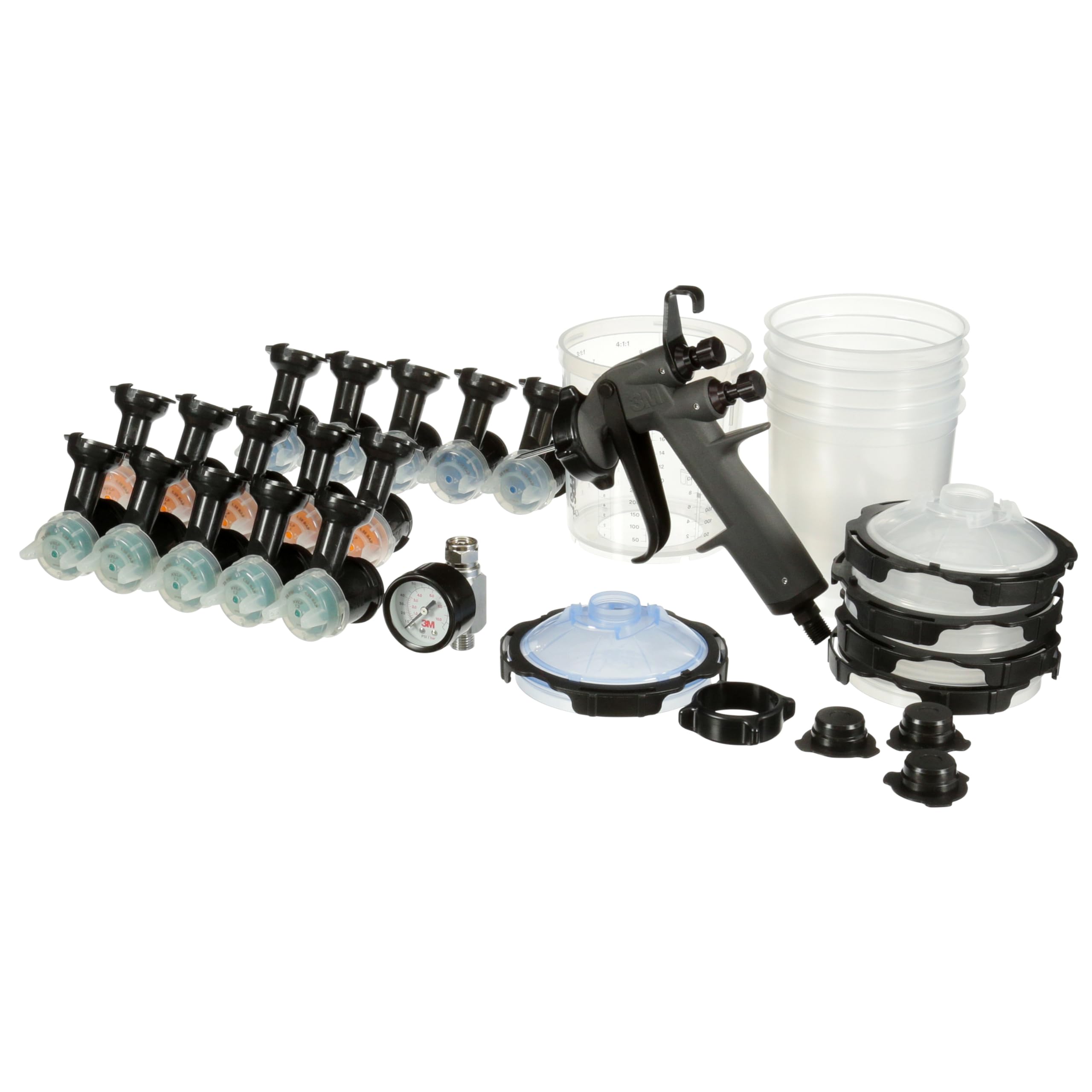 3M Lackier-Starter-Paket Performance Spray Gun 26778, PPS 2.0, 15 HVLP-Düsen, Autolackierung