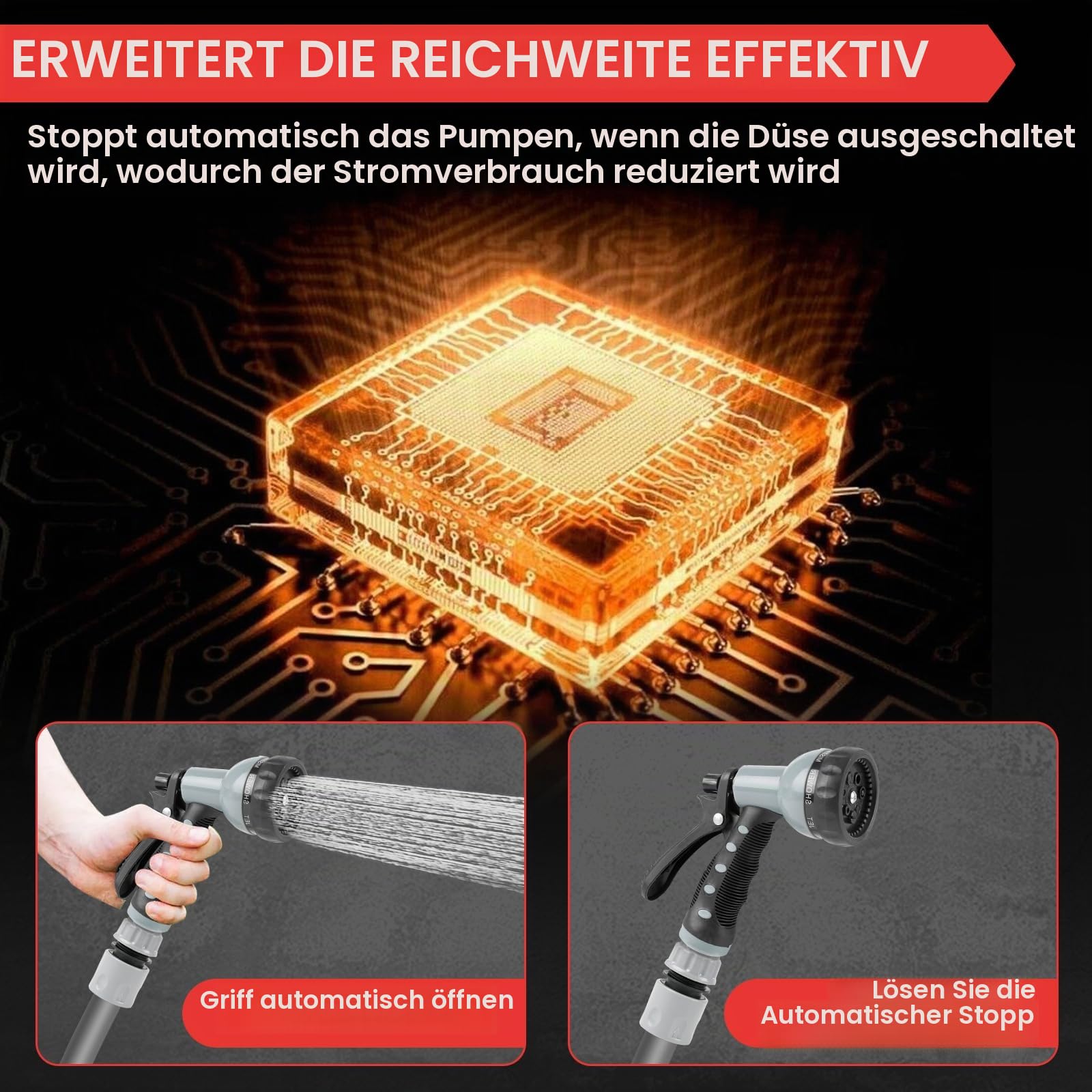 Wasserpumpe Kompatibel mit Makita 18 V Akku (keine Batterie).720L/H | Hubhöhe 3 M, Förderhöhe 30 M,,selbstansaugende Elektrische Gartenpumpe, Für Gartenpool Teich Aquarien