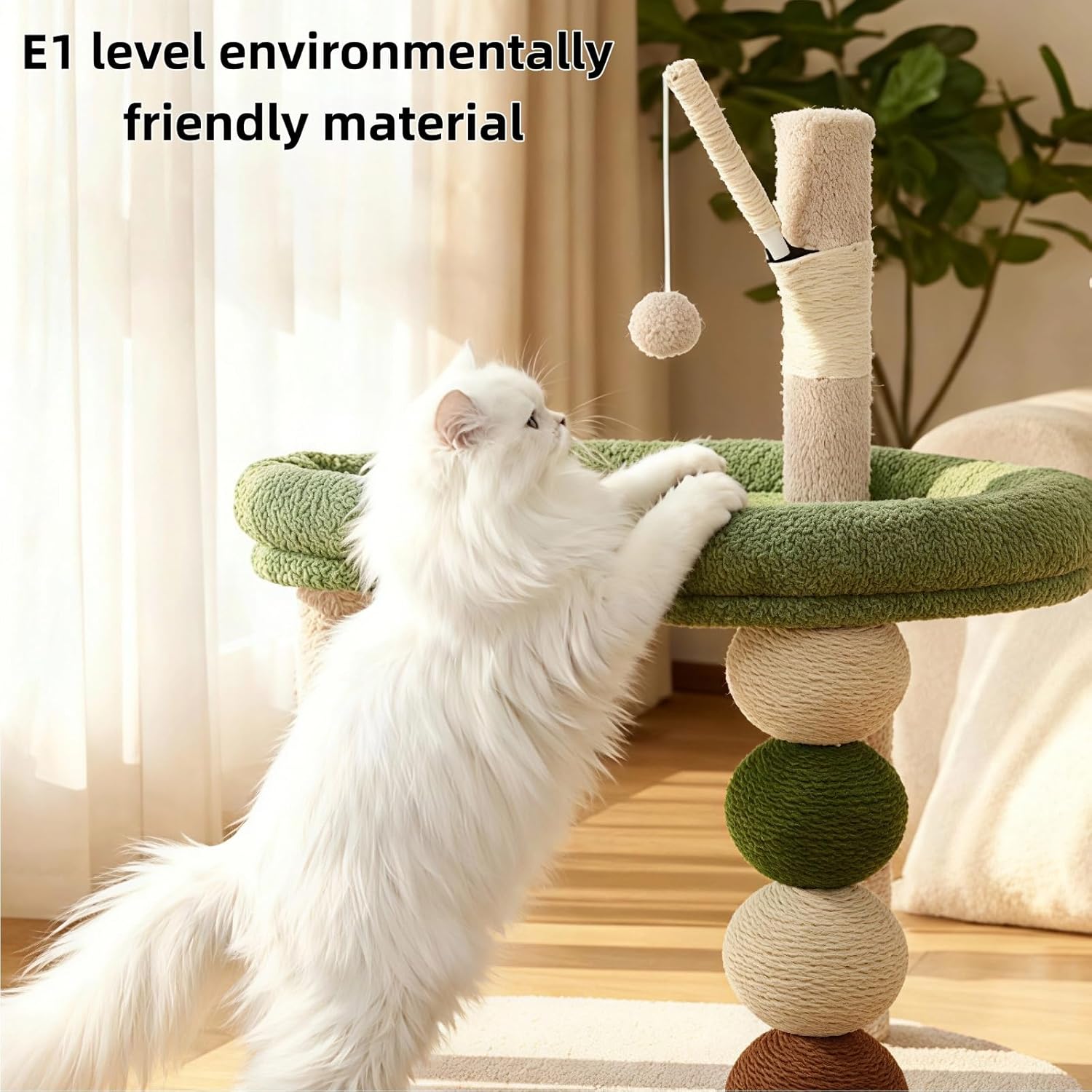 Cat Scratching Post, 28.35" H(72cm) Cat Tree/Cat Tree Tower with Cat Bed, Scratching Posts for Indoor Cats with one Plush Ball Toy, Small Cat Tree for Kittens/Cats Playing (28 in Cat Tree)