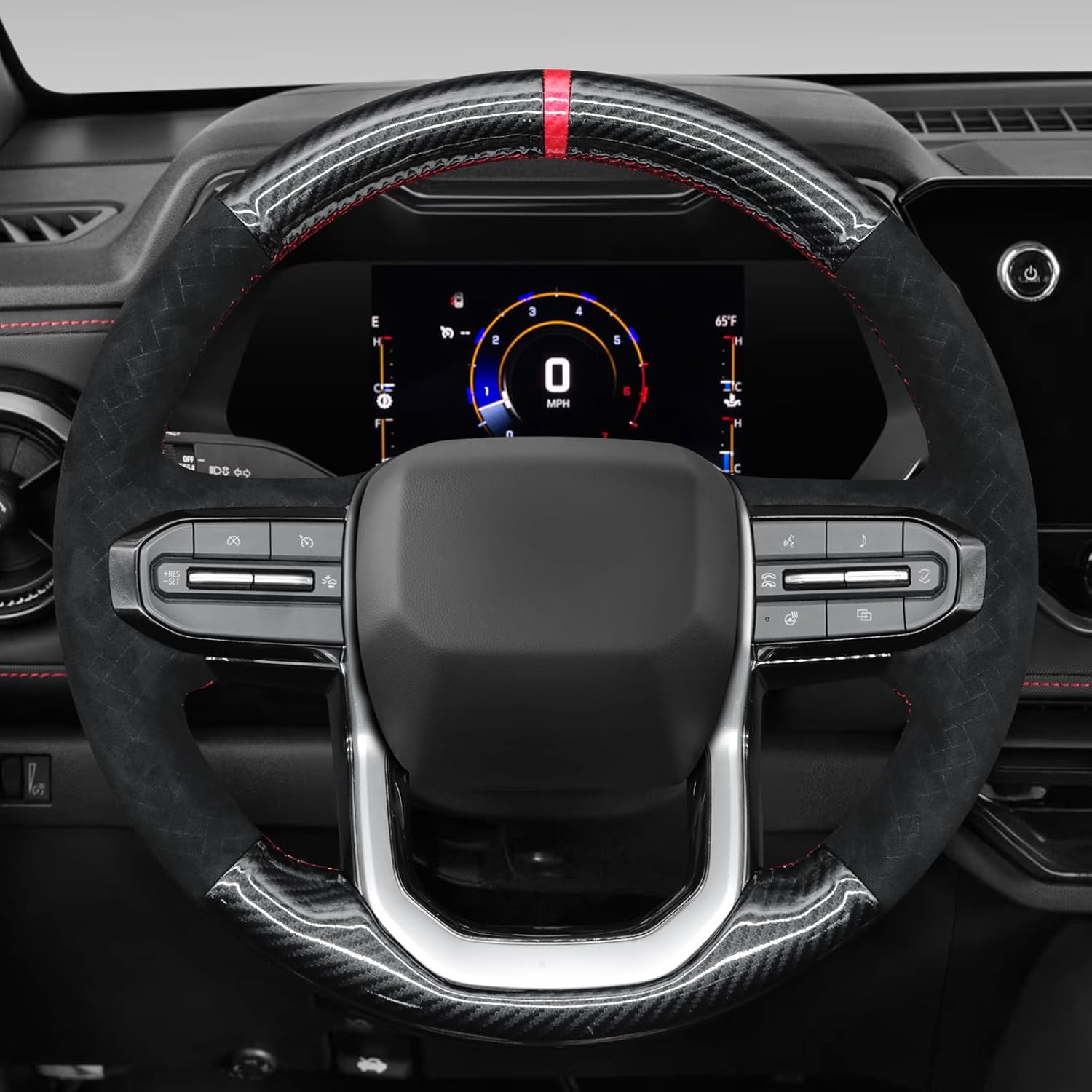 MEWANT Hand Sewn Steering Wheel Cover Wrap for Chevrolet (Chevy) Colorado 2023-2025 Steering Wheel Accessories for Chevrolet (Chevy) Colorado