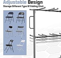 Vista 4 de Carrito plegable para mesa y silla, carrito de dos niveles con 6 ruedas giratorias, capacidad de 800 libras, estante de soporte, correa para un