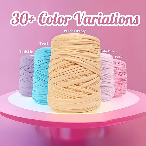 Miniatura 5 de Ann G Hilo de camiseta de alta calidad, poliéster supersuave, más de 300 pies, duradero, sin pelusas, color consistente, elástico (verde azulado