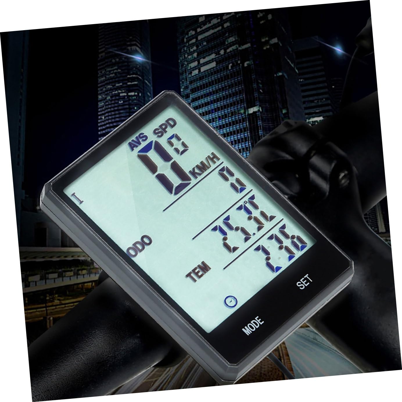 Tachimetro Bici Wireless Retroilluminazione Display Inglese