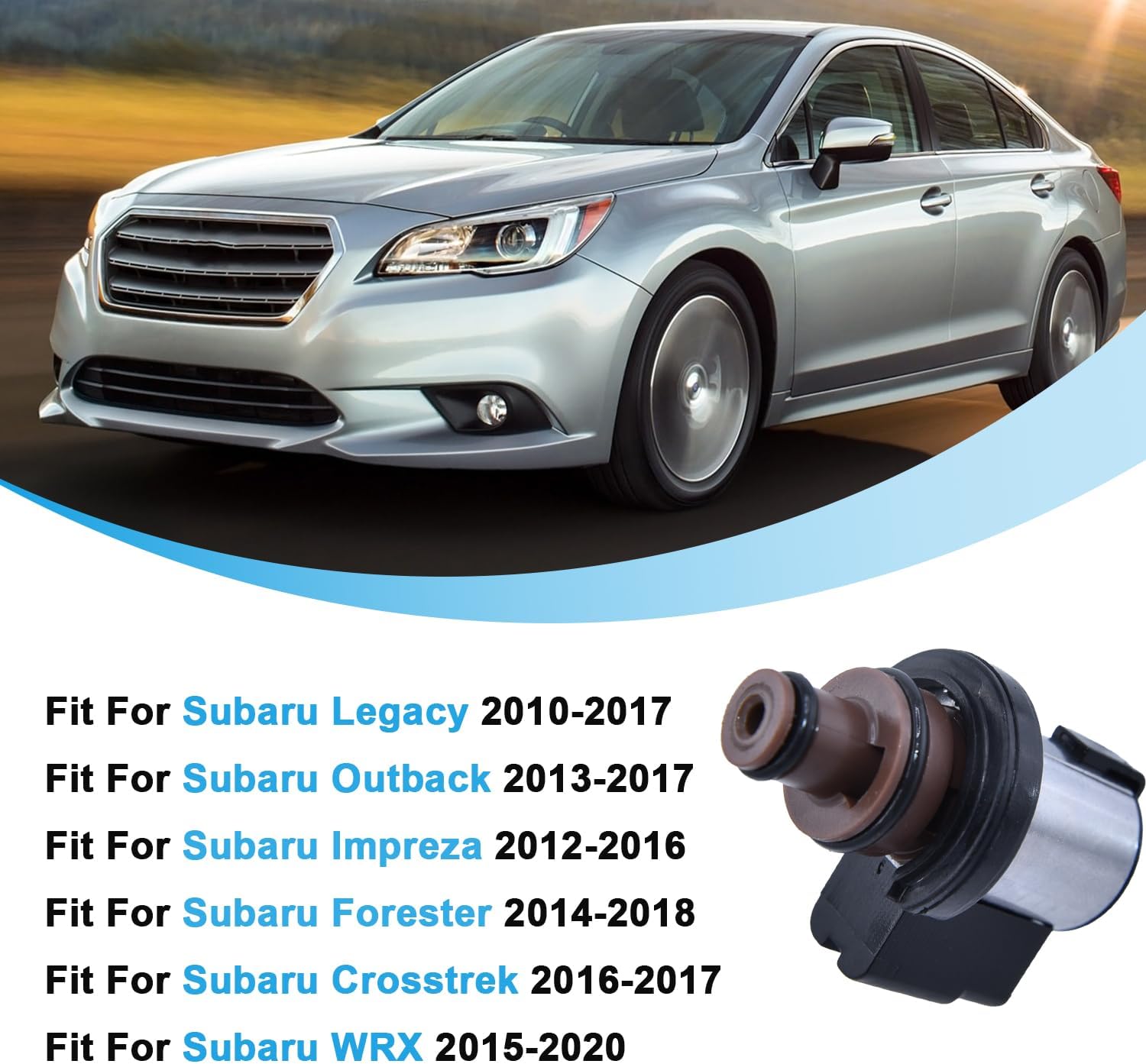 926-408 Transmission Torque Converter shift Solenoid (12-13Ω), Compatible with Subaru TR580, TR690 CVT Transmissions, Compatible with Subaru Legacy Outback Impreza Forester Crosstrek WRX