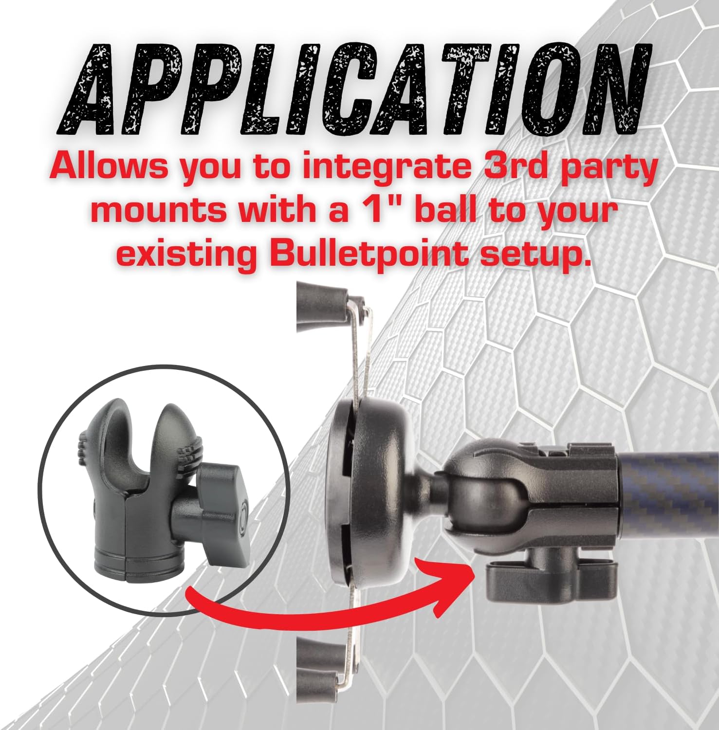 Bulletpoint Aluminum 1 Inch Socket Adapter with Flange End