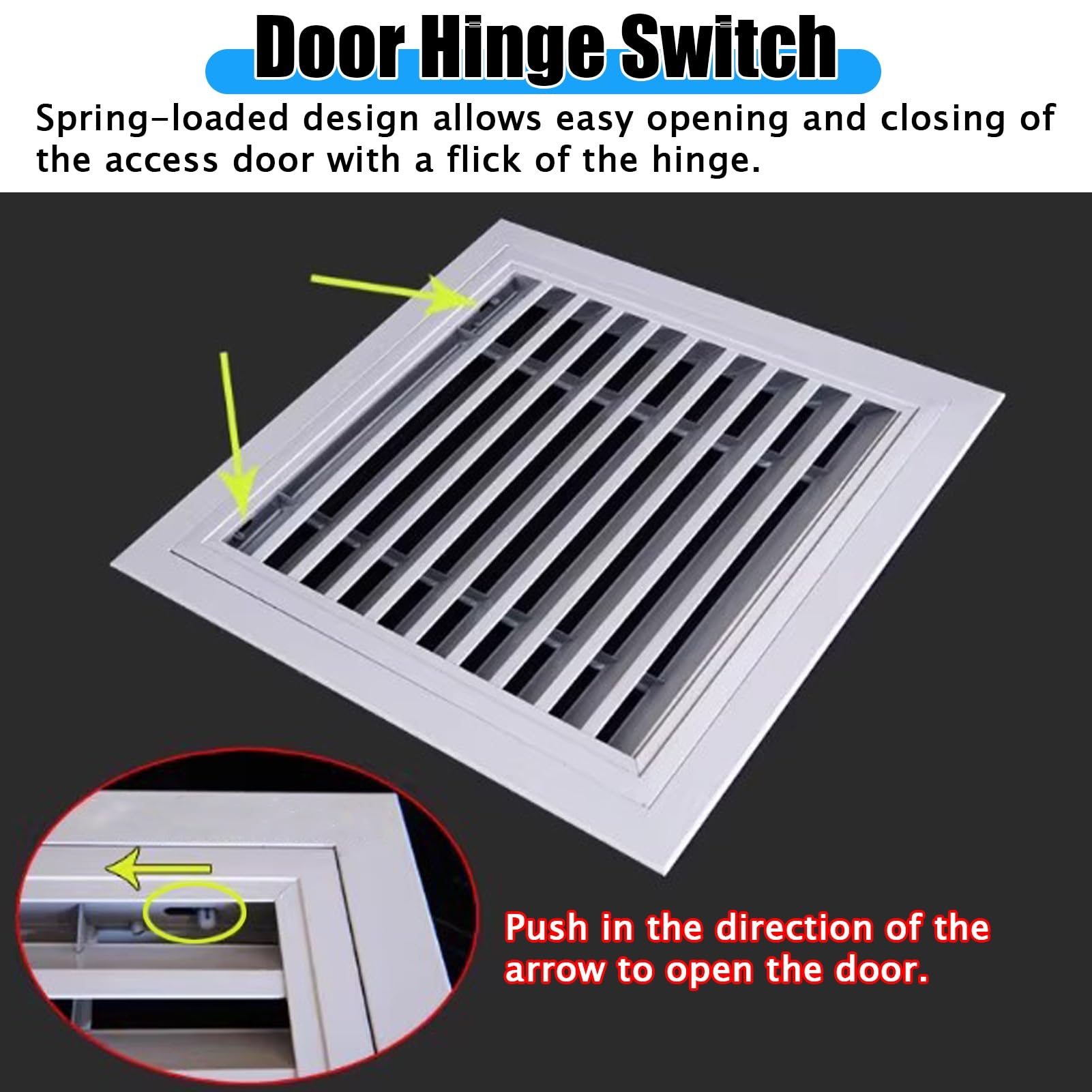 Custom Louvered Access Panel with Fine Mesh - F-Mounted Service Access Hole Cover for Attics Hotels Residential - Perfect Inspection Luke Custom