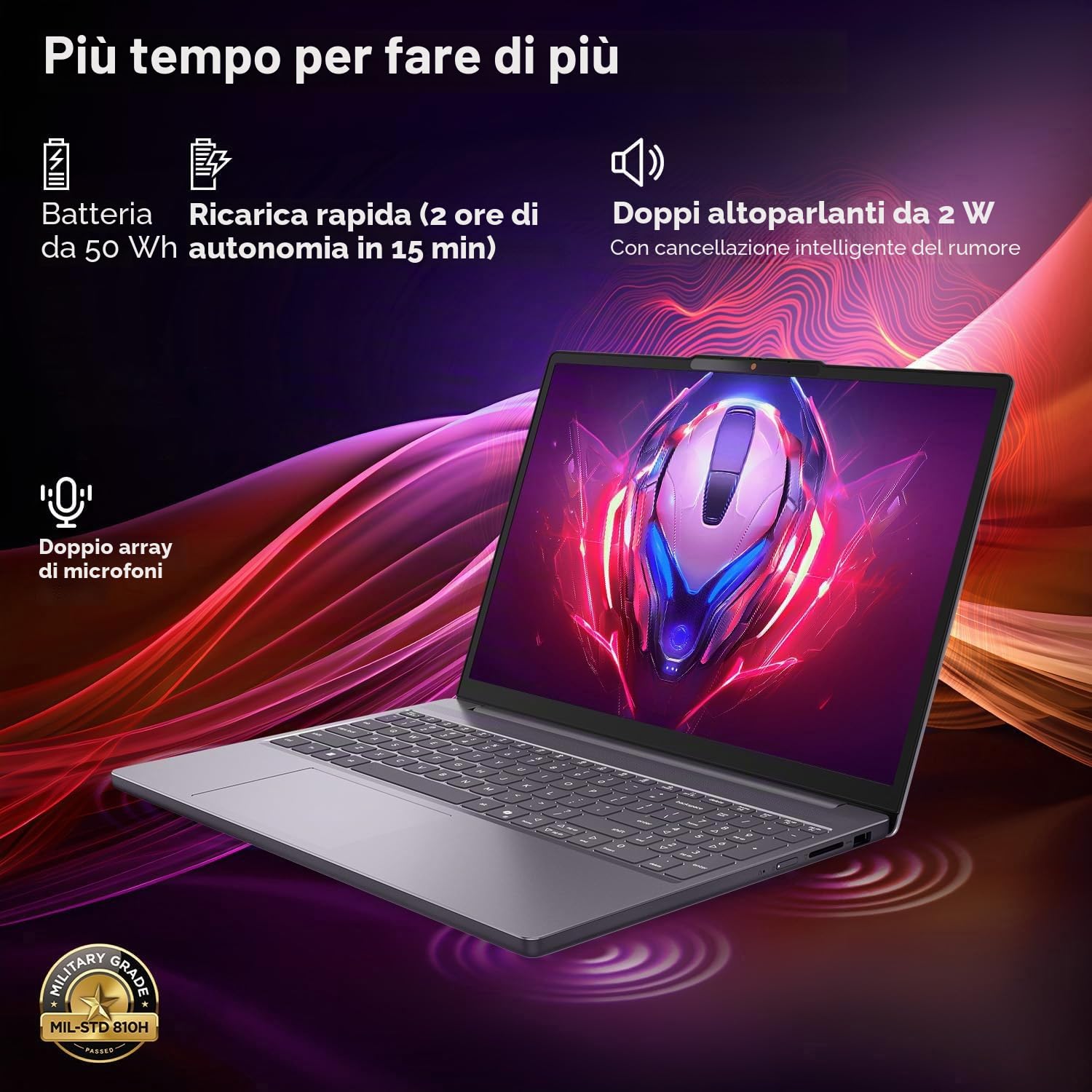 Lenovo 16" FHD+ i5-13420H 8GB DDR5 256GB SSD AI Copilot Home Office Laptop
