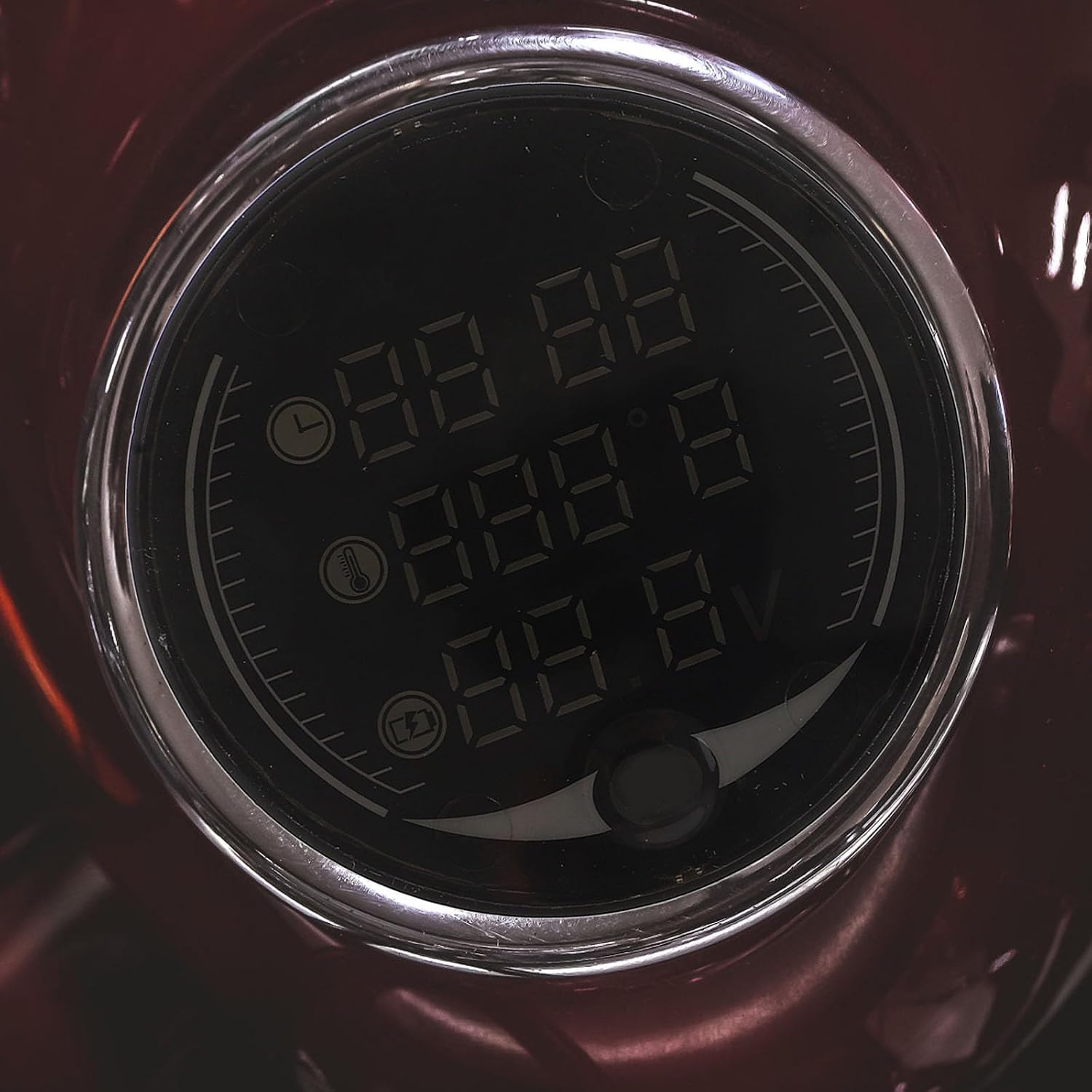 Digital Clock for Car Dashboard with Voltmeter and Temperature Meter 9-24v Plastic Real-time Monitoring Multi-Functional Display for Motorcycle and Connected Devices