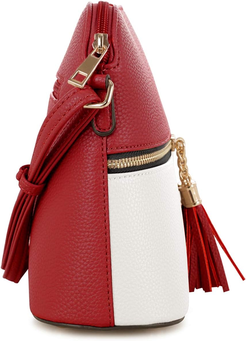 SG SUGU Lunar Lightweight Medium Dome Crossbody Bag Shoulder Bag with Tassel | Zipper Pocket | Adjustable Strap - Image 3