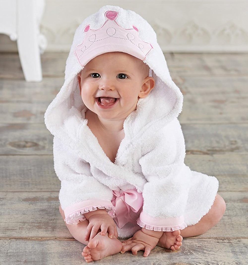 Glosun Baby Coral Fleece Bathrobe Toddler Kids Hooded Terry Robe Cartoon Animal Pajamas Sleepwear Bath Wrap: Clothing