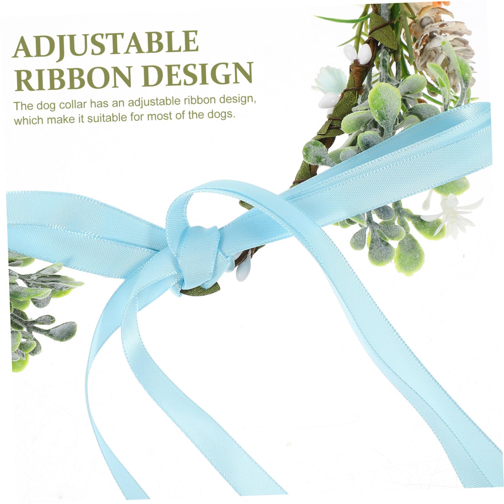 Toyvian Collare Floreale per Cani per Matrimonio Ghirlanda Floreale per Cani Accessorio per Foto per Animali Domestici per Feste Natale Compleanni e Uso Quotidiano Leggero e Comodo