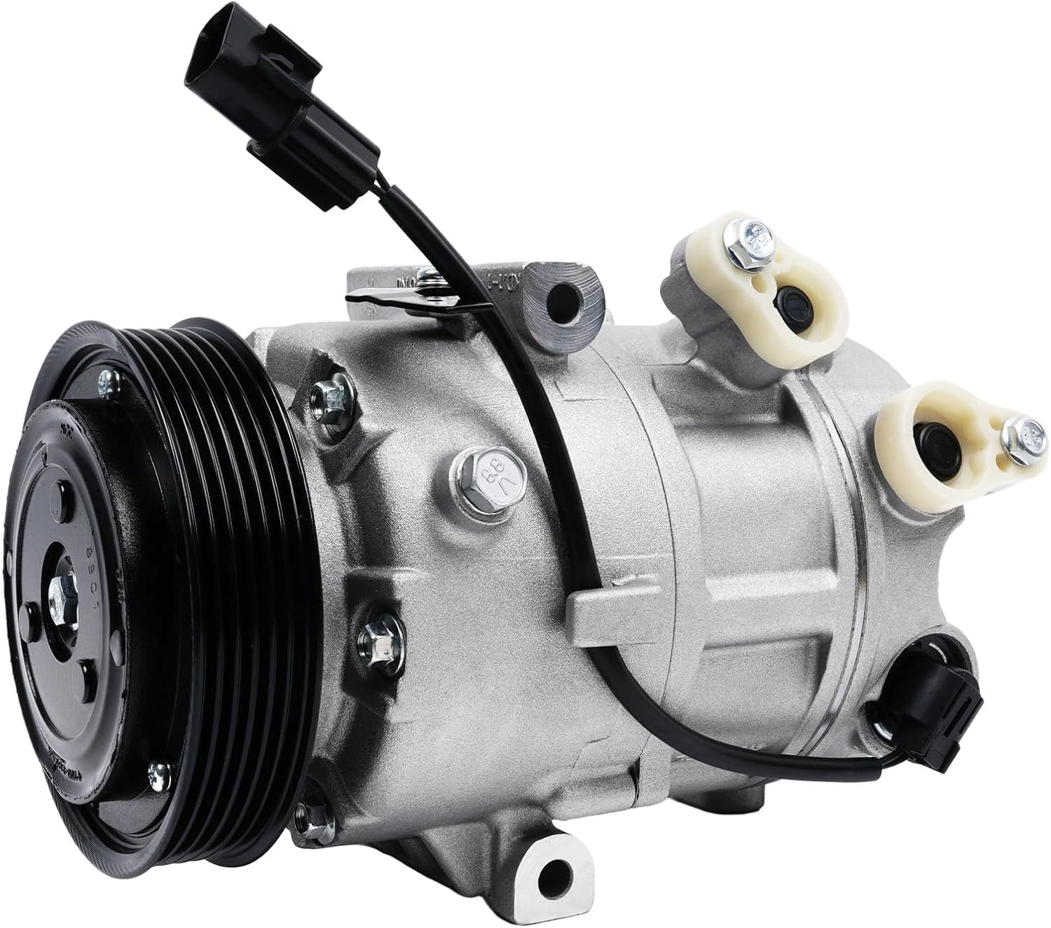 AC Compressor Fit for Elantra 2014-2017 1.8L 2.0L, Elantra GT 2013-2018, Forte Forte5 Forte Koup 2014-2016, Soul 2014-2019, Air Conditioning Compressors W/Clutch for 197383, 198383