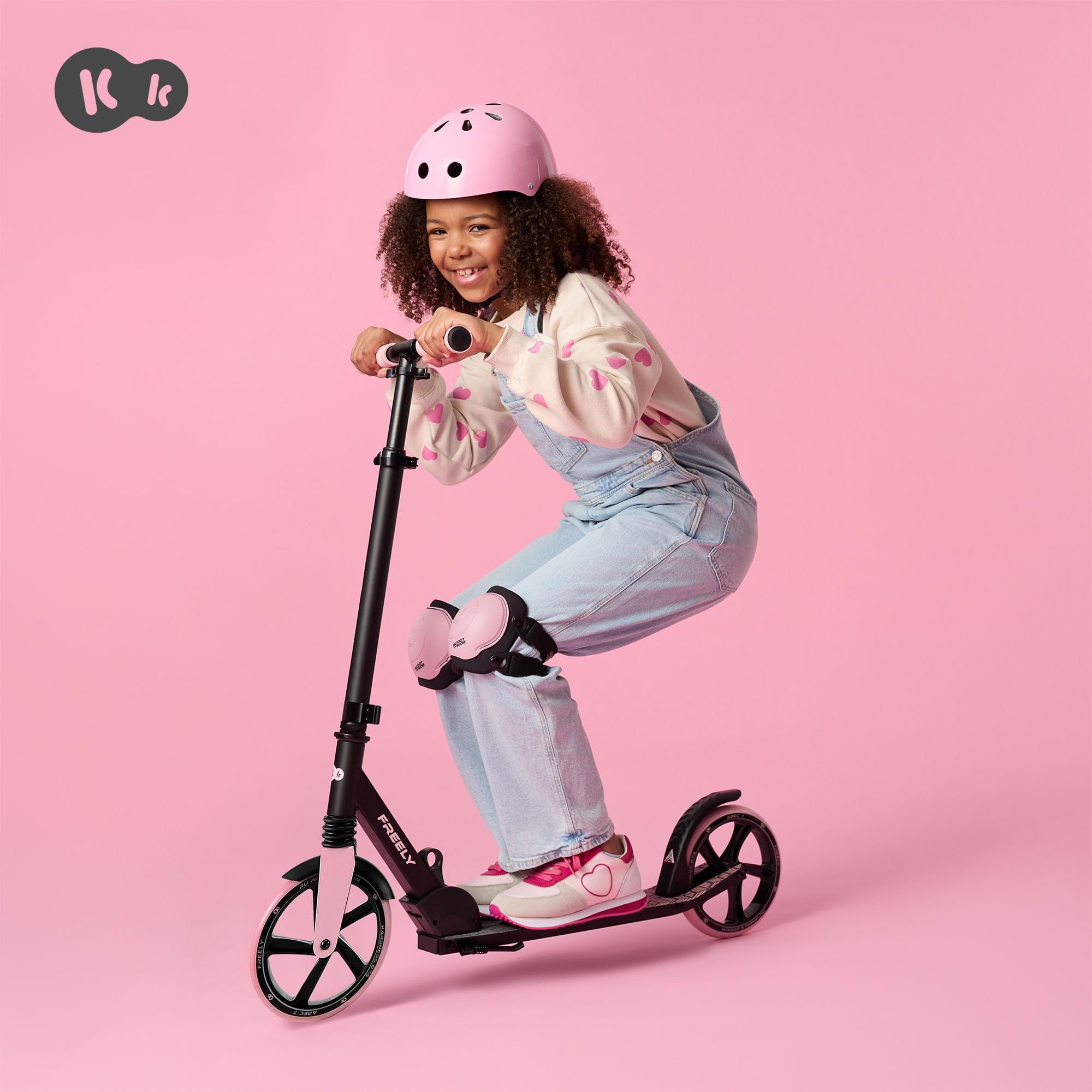 Kinderkraft Freely Scooter ab 3 Jahren, Kinderroller bis zu 100 kg, schnellen Zusammenklappen, Räder aus PP