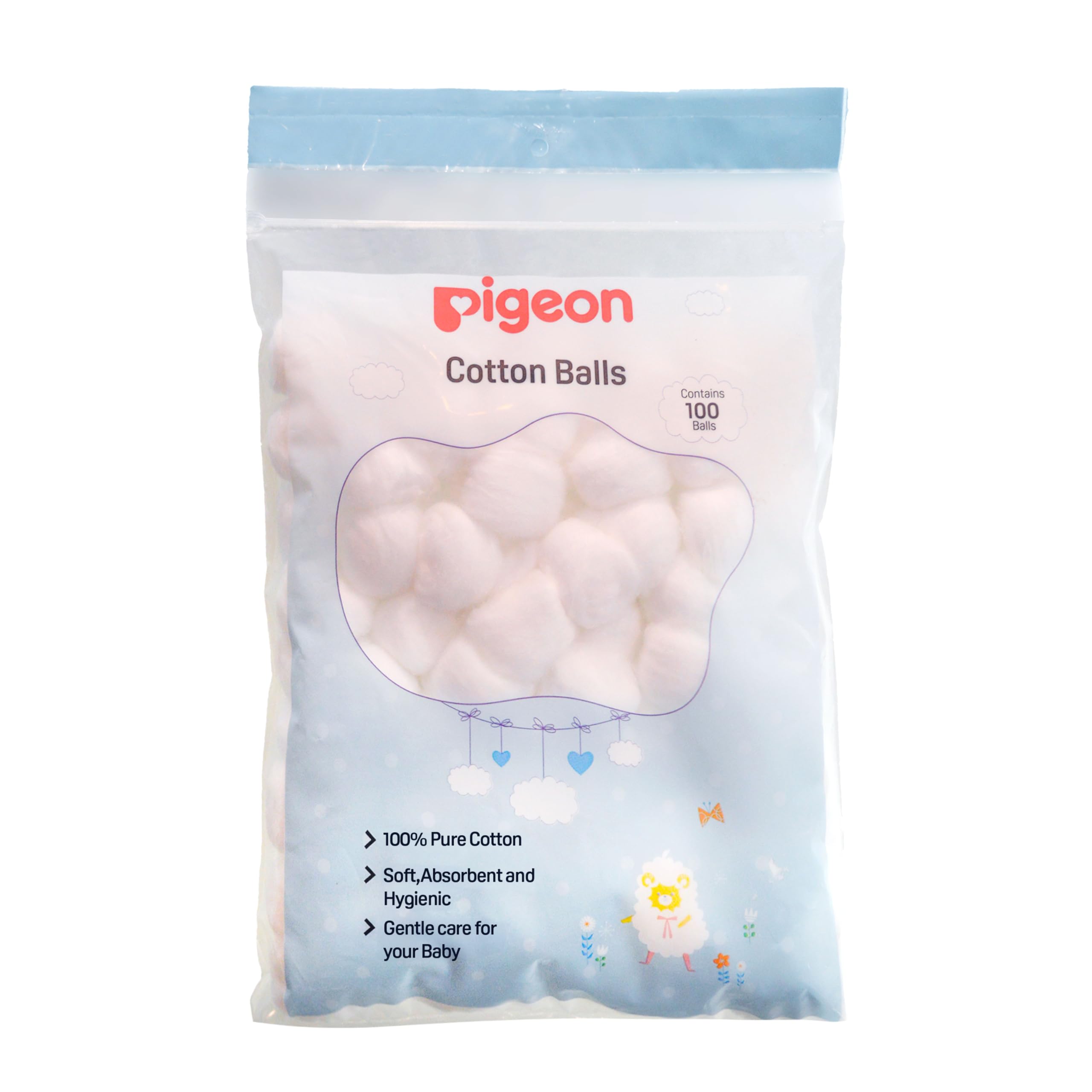 Pigeon Cotton Balls For Baby PSH,Pure Cotton,Soft Cotton,Absorbent Cotton,100 pcs-image-31