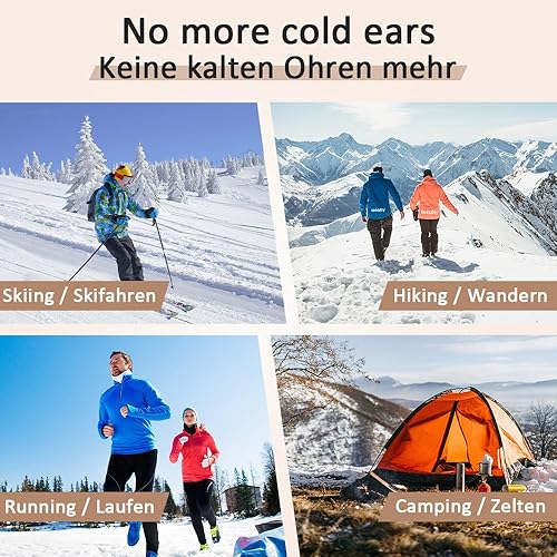 Miniatura 6 de Aroma Season Calentador de oídos con calefacción, orejeras para invierno para mujeres y hombres, banda ajustable