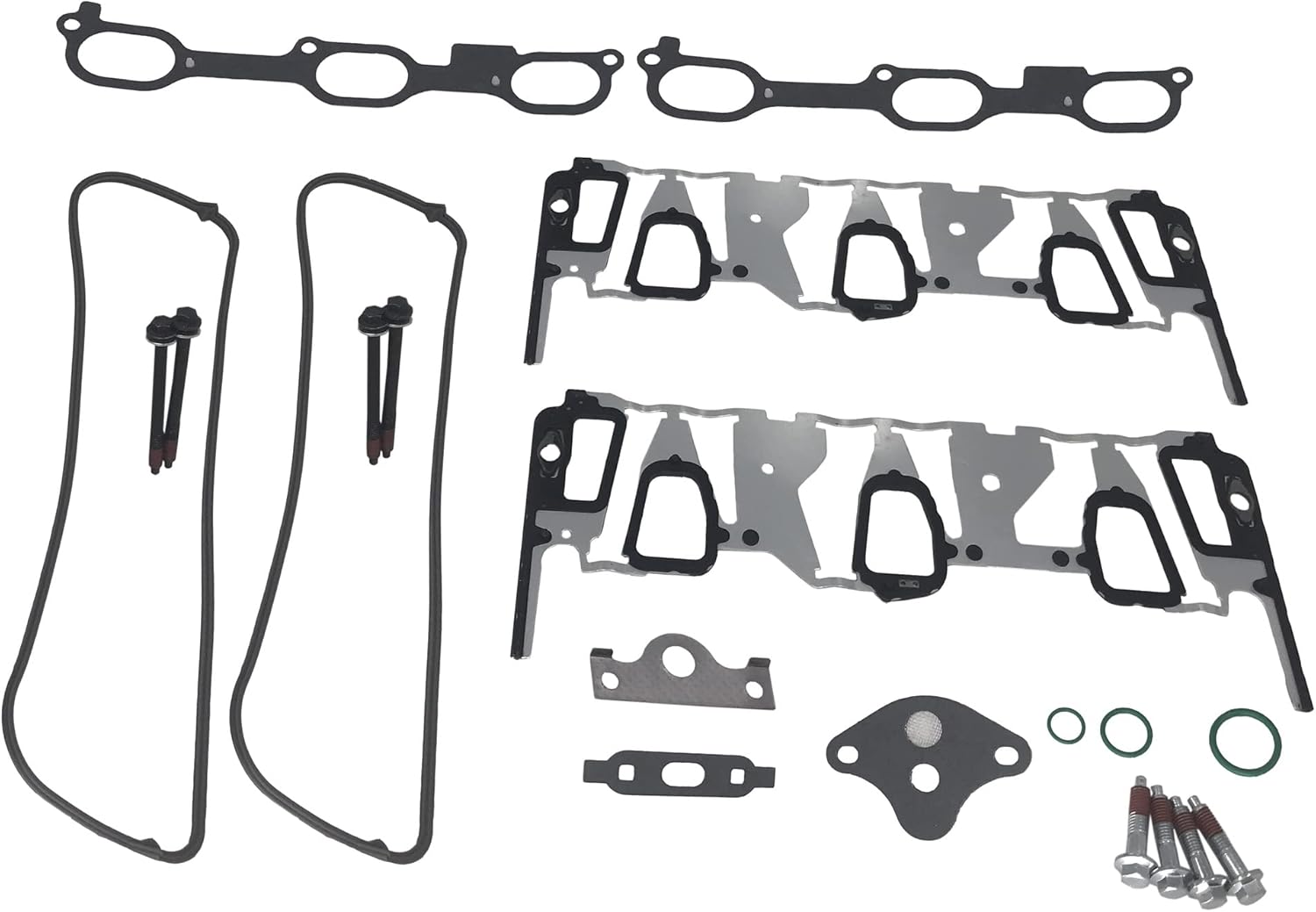 Partsflow Engine Intake Manifold Gasket Set for Buick Century for Buick Regal for Chevy Beretta for Chevy Lumina for Olds Achieva for Olds Cutlass Supreme for Pontiac Grand Am 3.1L,3.4L 615-206