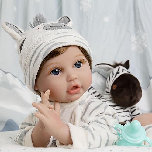 Aori 2.0 Reborn Boy Baby Doll - Muñecas realistas de 22 pulgadas, muñecas de bebé recién nacidas, de vinilo suave, juguete para niños a partir de 3
