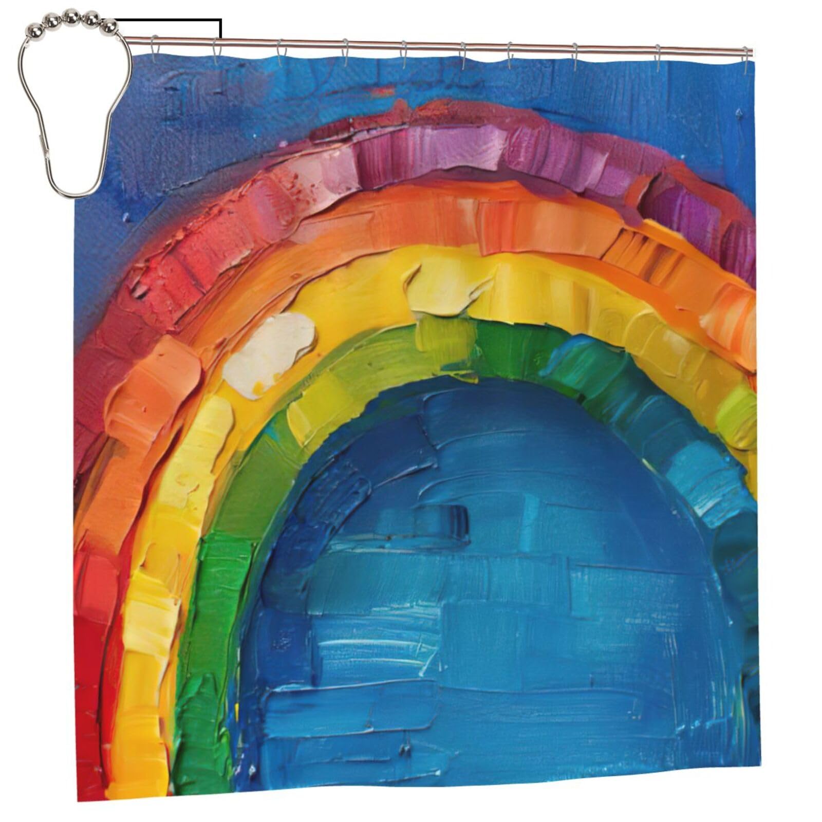 Rideau de douche polyester anti-rouille imperméable pour salle de bain