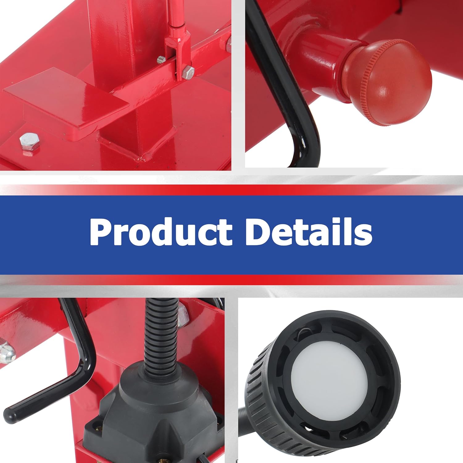 Manual Tire Expander Portable Tire Changer Stand Adjustable Red with Working Light for Light Truck and Car