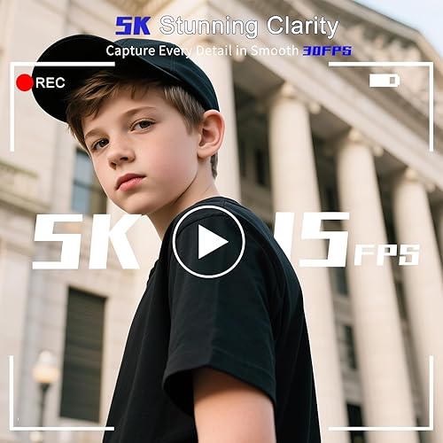 Miniatura 2 de FLATIC Cámara digital, cámaras 5K 75MP para fotografía con WiFi y tarjeta TF de 64 GB, cámara de vlogging automático para YouTube con pantalla