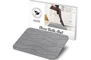 AWW Stone Bath Mat Large: The Super Absorbent Diatomite Stone Mat for...