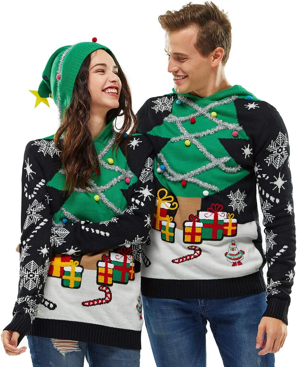 Unisex Men Ugly Christmas Sweater Pullover Knitted Funny Xmas Holiday Festive Pullover - Image 3