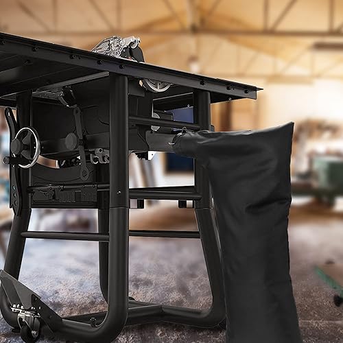 Miniatura 5 de Bolsa colectora de polvo para sierra de mesa negra de 10 pulgadas, compatible con BoschDewaltMakitaRyobiCraftsmanPorter CableRIGIDMetaboKobalt