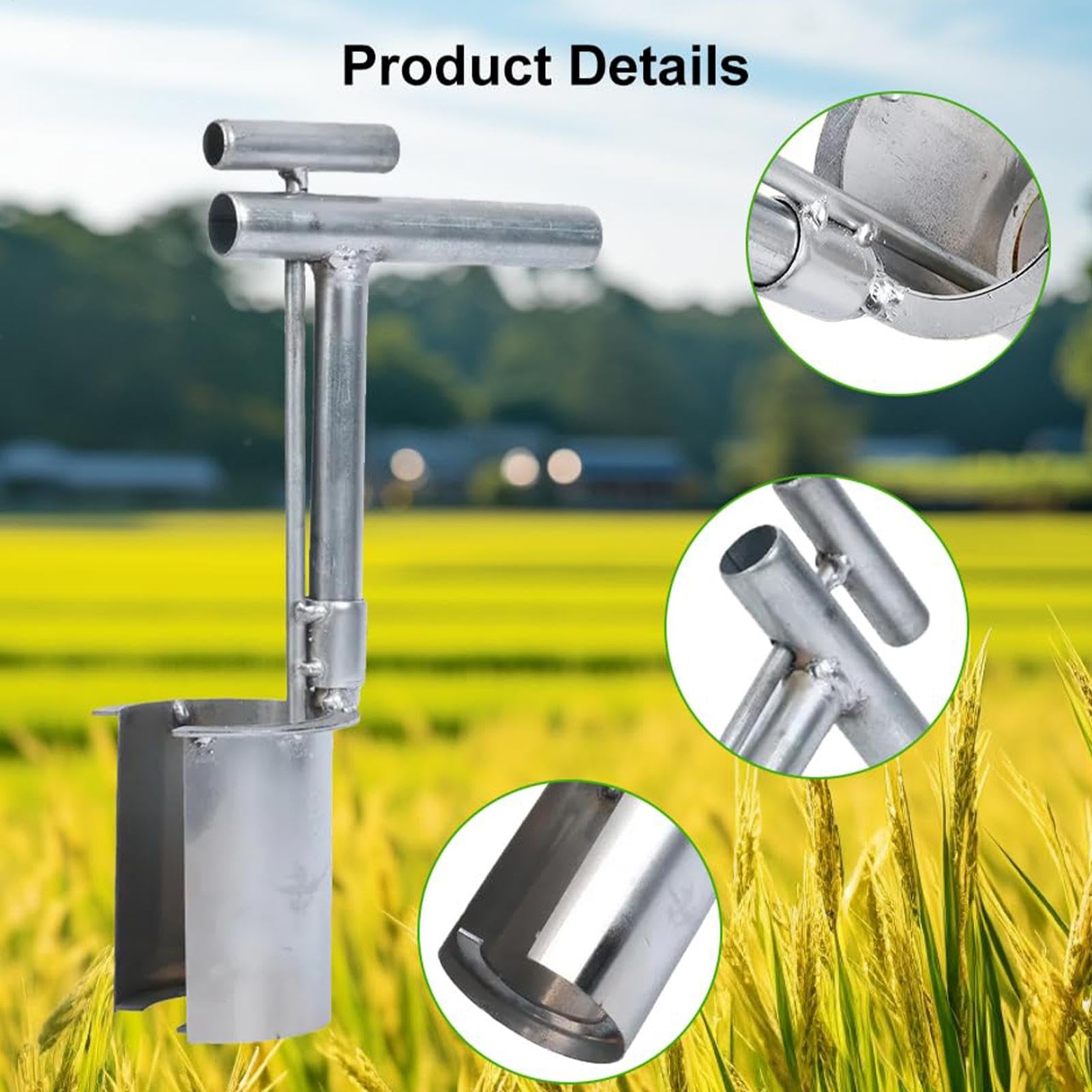 Stainless Steel Planter, Bulb Planter Tool, Handheld Transplanter, Garden Weeding Tool, Digging Garden Tool, Handheld Garden Transplanter for Digging, Weeding, and Efficient Bulb Planting