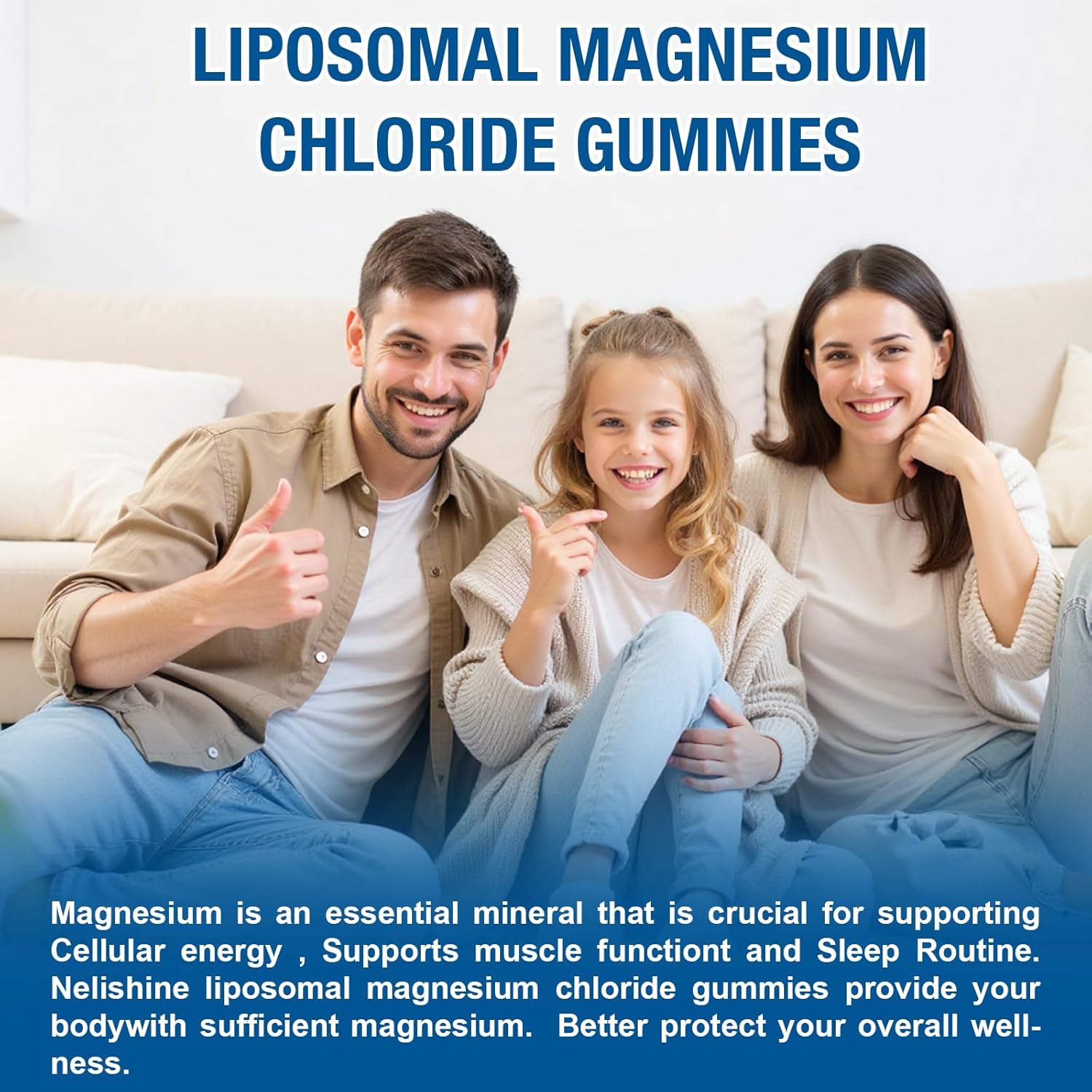 2 Pack Liposomal Magnesium Chioride Gummies 2000mg with Calcium, Vitamin D3, B12, Zinc, L-Theanine, CoQ10 | Proprietary Blend for Stress Relief, Heart & Muscle,Immune, Energy & Relaxation Support