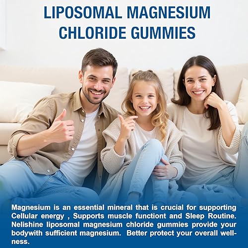Miniatura 7 de Gomitas de Chioruro de Magnesio Liposomal de 2000 mg con calcio, vitamina D3, B12, zinc, L-teanina, CoQ10  Mezcla patentada para aliviar el estrés,