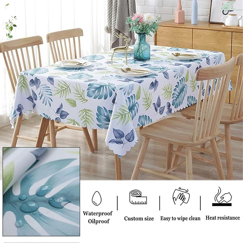 テーブルクロス ビニール おしゃれ トロピカルリーフテーブルクロス 長方形の防水テーブルクロス テーブルマットキッチン ガーデン ピクニック パーティー キャンプ用 135x180cm P07d3m0lfu Casacampo Com Gt