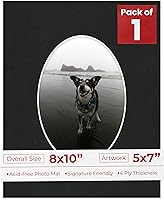 Vista 22 de Tapete de 8 x 10 pulgadas, corte biselado para fotos de 5 x 7 pulgadas, con apertura de tablero de fotos ovalado blanco precortado, sin ácidos, mate