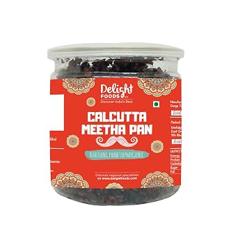 Delight Foods Premium Calcutta Meetha Paan |Sweet Paan Packed Traditional Mukhwas, Mouth Freshener 300g_Packing May Vary