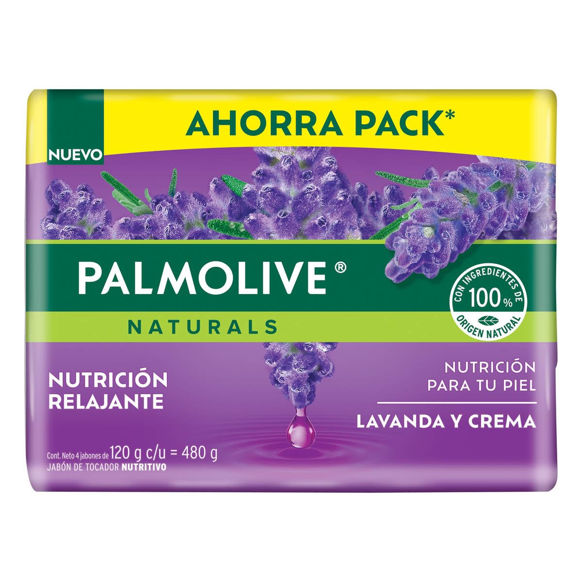 Jabon Palmolive Naturals Suavidad Relajante 4 Pack 150 g / 5.29 oz Soap Bars lavender and cream Classic Bathing Natural Mexican smooth soothing gentle scent foaming shower bath choose lavanda y crema-image-40