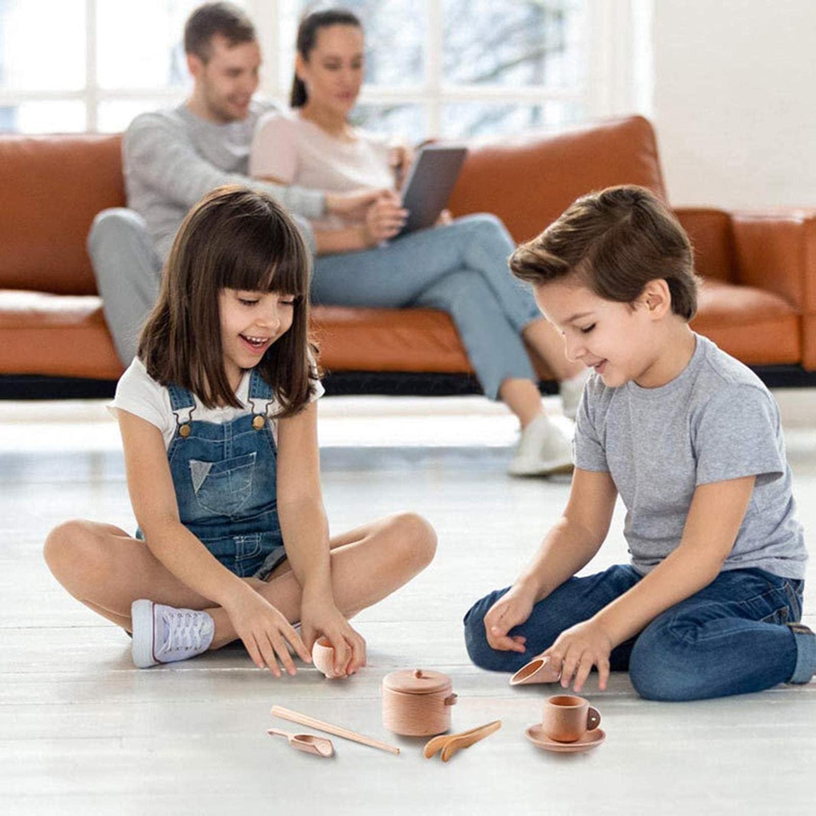 Generico Strumenti per contenitori sensoriali - Set di Giocattoli di 8 Palette in Legno e pinze in Legno | Giocattolo per l'apprendimento della motricità fine per Bambini 3 Anni in su,