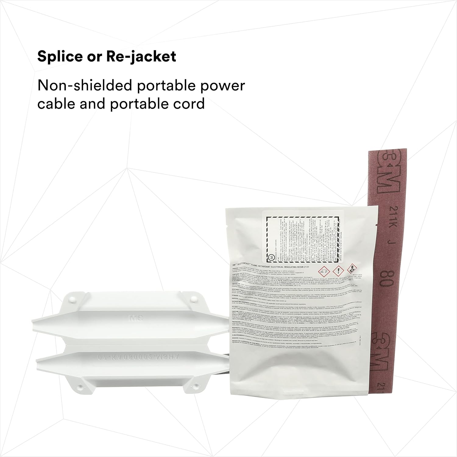 3M Scotchcast Flexible Splice 82-F1 (2131), 1-5 kV, 1 Kit, MSHA Approved image 4
