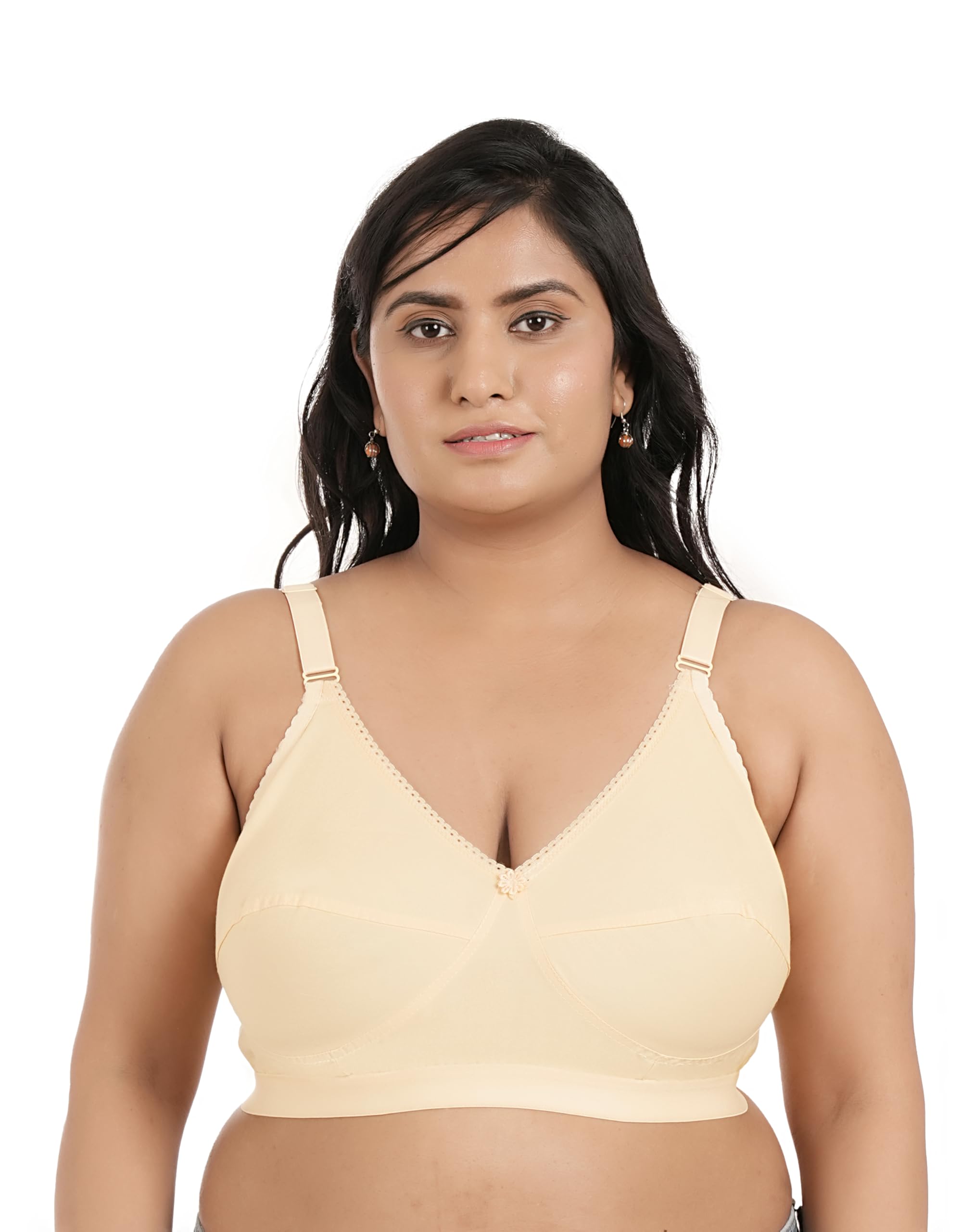 elina Women's Pure Cotton Full Coverage Solid D-Cup Bra (Pack of 1)(Jemina)-picture-21