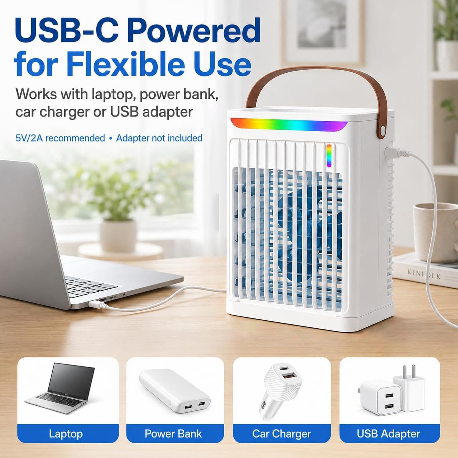 Ventilatore Portatile Nebulizzatore Dispositivo Soffiante Da Tavolo A 6 | Ventilatore Nebulizzatore Ad Acqua Con Serbatoio Da 800 Ml Per Casa Ufficio Esterno Campeggio